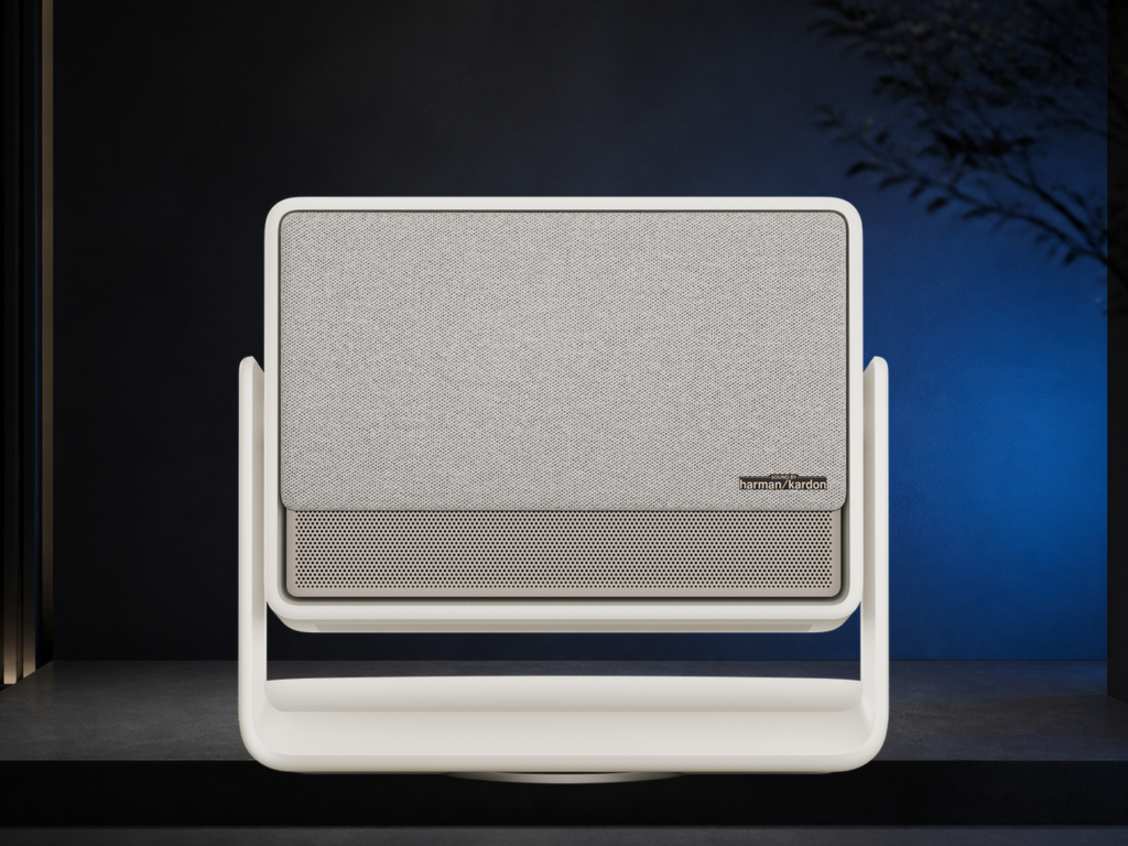 Official XGIMI HORIZON S Max projector shown complete on a warm mineral background