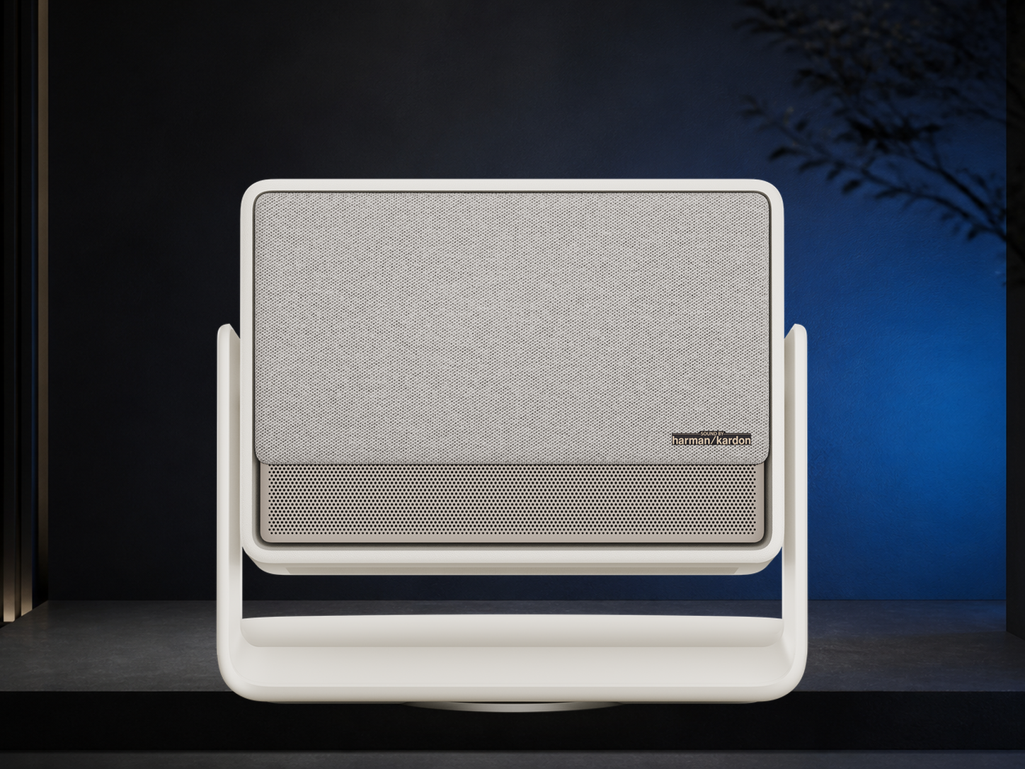 Official XGIMI HORIZON S Max projector shown complete on a warm mineral background