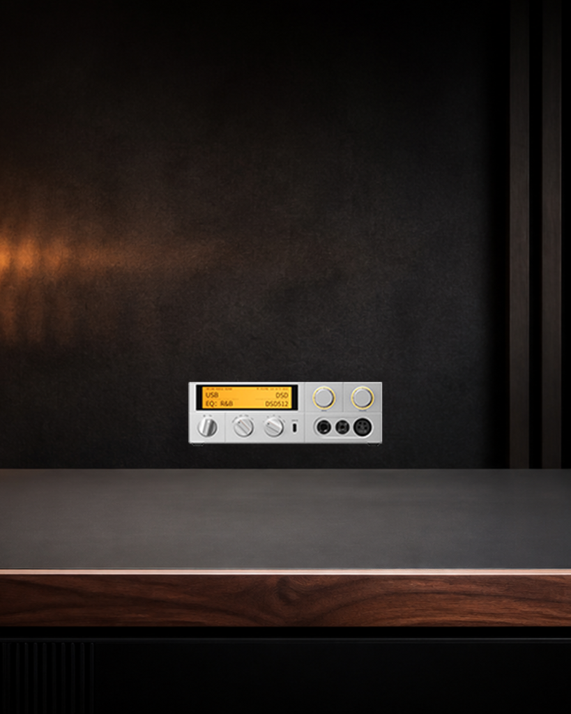 Complete official FiiO K17 product view on a warm mineral editorial background