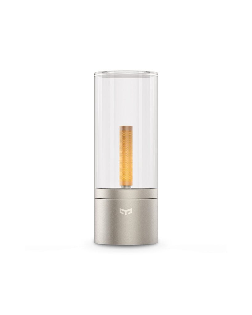 Complete Yeelight Candela Lamp with transparent cylinder on white